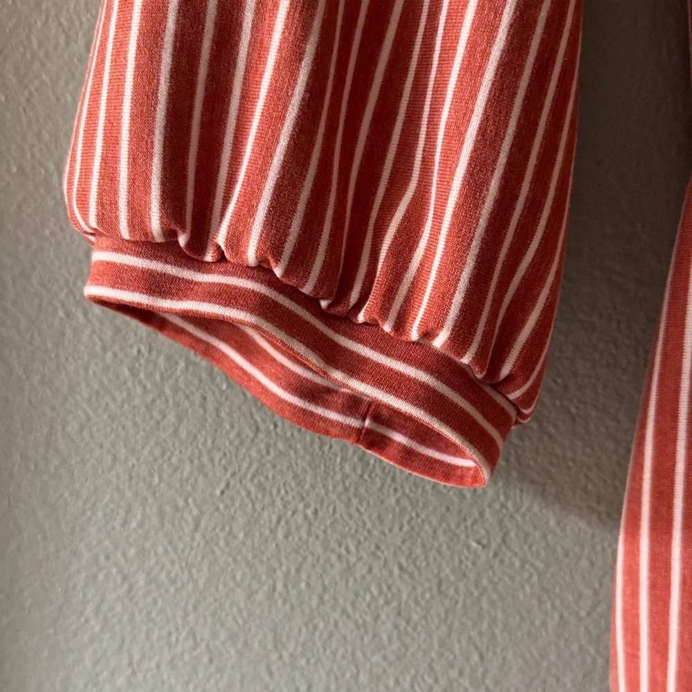 Merokeety Rust Striped Midi Dress - Picture 5 of 9